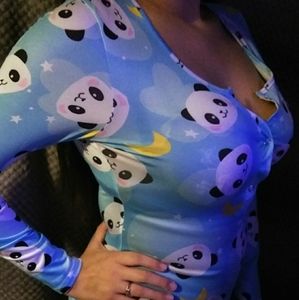 Blue pajama one piece